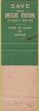Matchbook Cover - Oregon Mutual Insurance Renton WA Louie Gebenini
