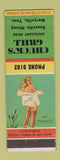 Matchbook Cover - Chuck's Grill Maryville TN pinup