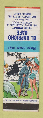 Matchbook Cover - El Capricho Cafe Hemet CA hillbilly