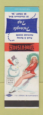 Matchbook Cover - Triangle Tap South Beloit IL pinup Christmas bar