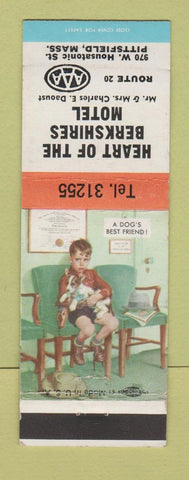 Matchbook Cover - Heart of the Berkshires Motel Pittsfield MA