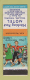 Matchbook Cover - Hitching Post Motel Hollins VA