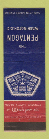 Matchbook Cover - The Pentagon Washington DC Walgreen's Drugs DD Bean