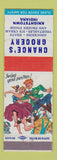 Matchbook Cover - Chance's Grocery Knightstown IN hillbilly dancing