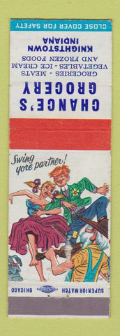 Matchbook Cover - Chance's Grocery Knightstown IN hillbilly dancing