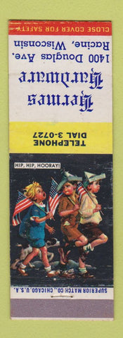Matchbook Cover - Hermes Hardware Racine WI