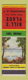Matchbook Cover - Bill's Place Constantia NY
