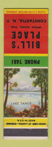 Matchbook Cover - Bill's Place Constantia NY