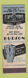 Matchbook Cover - Hudson Men's Clothes Union City NJ