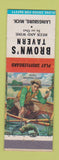 Matchbook Cover - Brown's Tavern Laingsburg MI shuffleboard