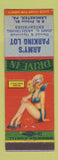 Matchbook Cover - Army's Parking Lot Lancaster PA pinup restaurant