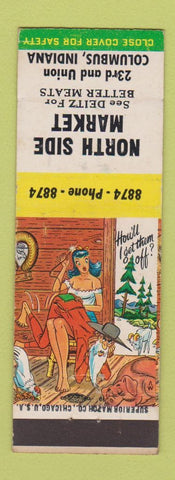 Matchbook Cover - North Side Market Columbus IN hillbilly sewing