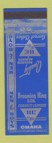 Matchbook Cover - Browning Hing Men's Clothes Omaha NE WORN