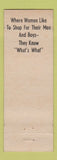 Matchbook Cover - Browning Hing Men's Clothes Omaha NE WORN