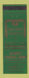 Matchbook Cover - Deibert Funeral Home Elverson PA GREEN