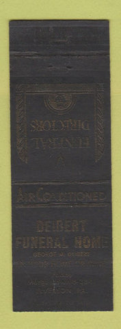Matchbook Cover - Deibert Funeral Home Elverson PA BLACK