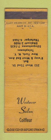 Matchbook Cover - Westover Salon New York City WEAR