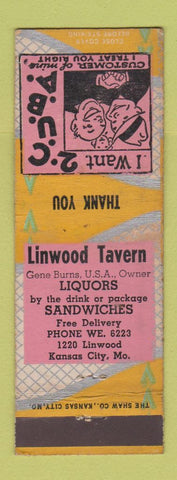 Matchbook Cover - Linwood Tavern Kansas City MO