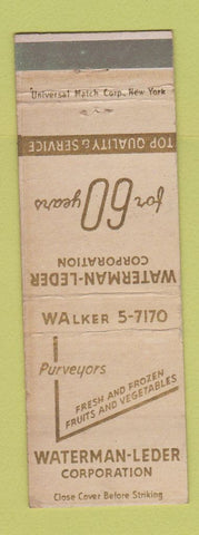 Matchbook Cover - Waterman Ledger Corp Vegetables Fruits