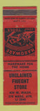 Matchbook Cover - Unclaimed Freight Store Hardware WEAR