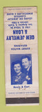 Matchbook Cover - Gem Jewelry Loan Los Angeles CA WEAR
