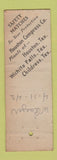 Matchbook Cover - Houston Compress Wichita Falls Childress TX WEAR