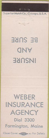 Matchbook Cover - Weber Insurance Agency Farmington ME