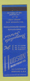 Matchbook Cover - Hudson Blue Print Newark NJ
