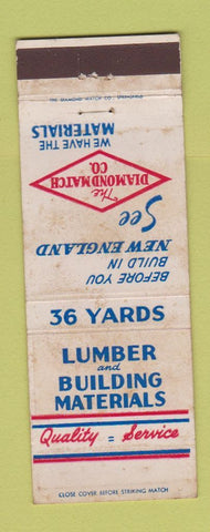 Matchbook Cover - Diamond Match Lumber Yards New England WORN