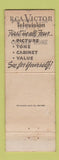 Matchbook Cover - RCA Victor TV Perth Amboy NJ Golden Home WORN