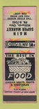 Matchbook Cover - Main Super Market Grocery Hilliards OH