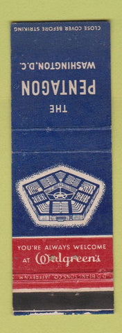 Matchbook Cover - Pentagon Washington DC Walgreens Drug Store DD Bean WEAR