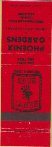 Matchbook Cover - Phoenix Gardens bowling Ignacio CA