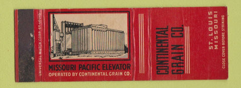 Matchbook Cover - Continental Grain Company St Louis MO Elevator