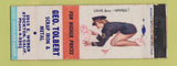 Matchbook Cover - Geo Tolbert Scrap Iron Metal Stockton CA pinup