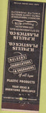 Matchbook Cover - H Paulis Plastics Co Los Angeles CA