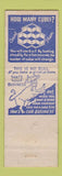 Matchbook Cover - Biddle's Cafe Tavern Cromwell IN