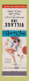 Matchbook Cover - Village Inn Utica OH poinup low phone #