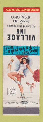 Matchbook Cover - Village Inn Utica OH poinup low phone #