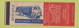 Matchbook Cover - Whale Fuel Oils Brooklyn NY truck