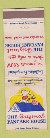 Matchbook Cover - Original Pancake House  Chicago Rockford Villa Park IL WEAR