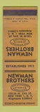 Matchbook Cover - Newman Brothers Fur Appraisers New York City