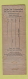 Matchbook Cover - Dolcin for Athritis Rheumatism WEAR