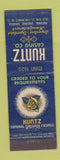 Matchbook Cover - Kuntz Casing Sausage Cincinnati OH feature