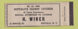 Matchbook Cover - H Winer Catering Buffalo NY Full Length