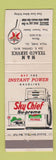 Matchbook Cover - M&M Texaco oil gas Villa Park IL Sky Chief Supreme