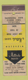 Matchbook Cover - Motorola Radios Jules Darien CT WEAR