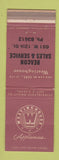 Matchbook Cover - Westinghouse Appliances Beacon Sales Service WEAR