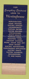 Matchbook Cover - Westinghouse Appliances Beacon Sales Service WEAR
