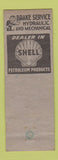 Matchbook Cover - Art West's Shell oil gas Jackson MI pinup